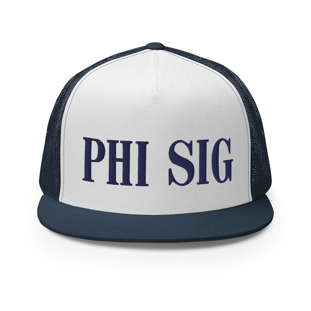Phi Sigma Sigma Disco Tiger Trucker Hat