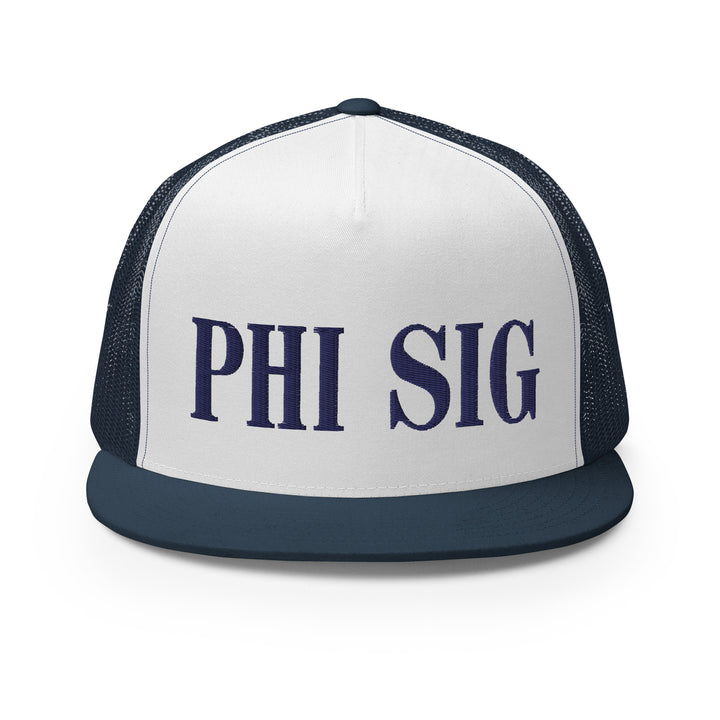 Phi Sigma Sigma Disco Tiger Trucker Hat