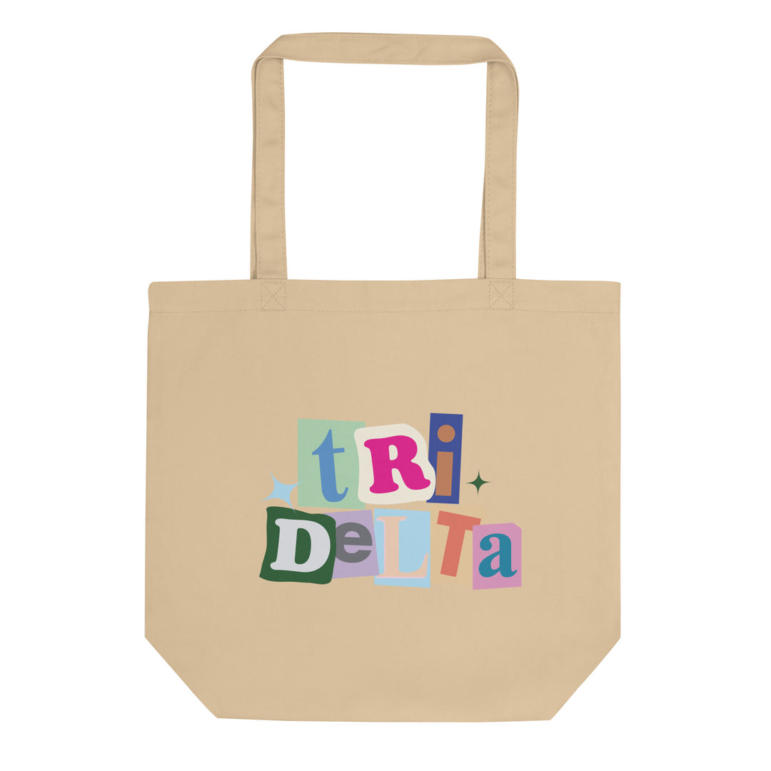 Tri Delta Pink Pages Tote Bag