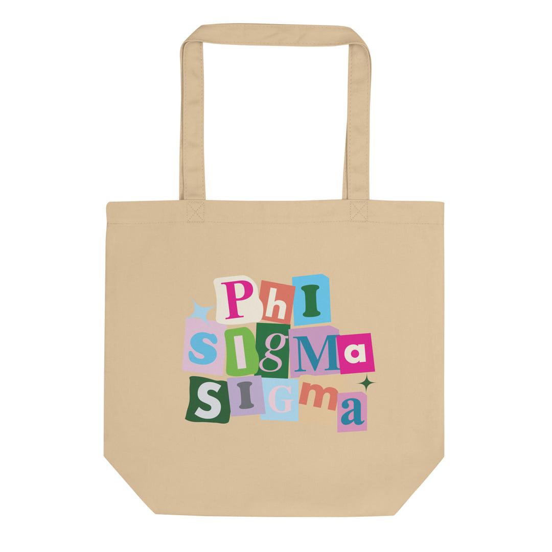 Phi Sigma Sigma Pink Pages Tote Bag