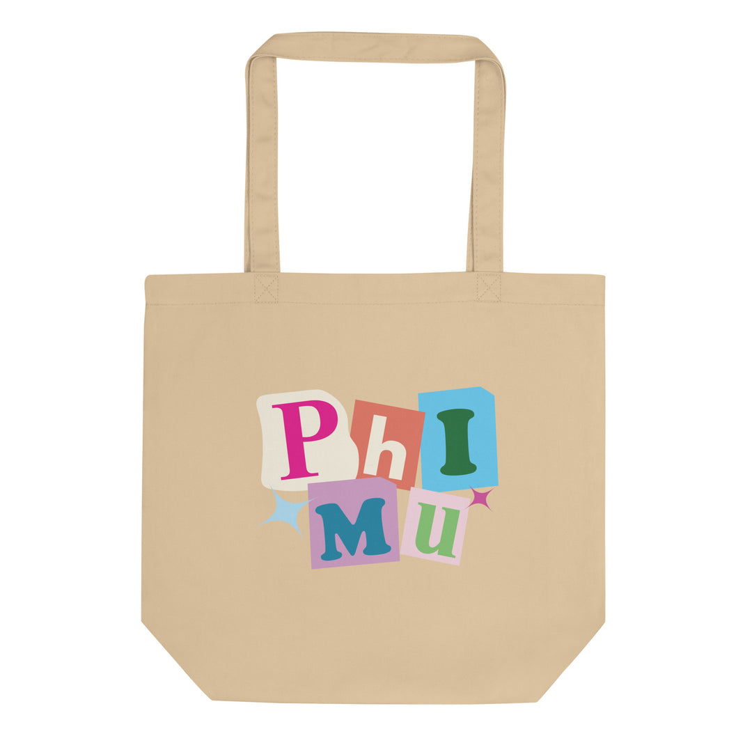 Phi Mu Pink Pages Tote Bag