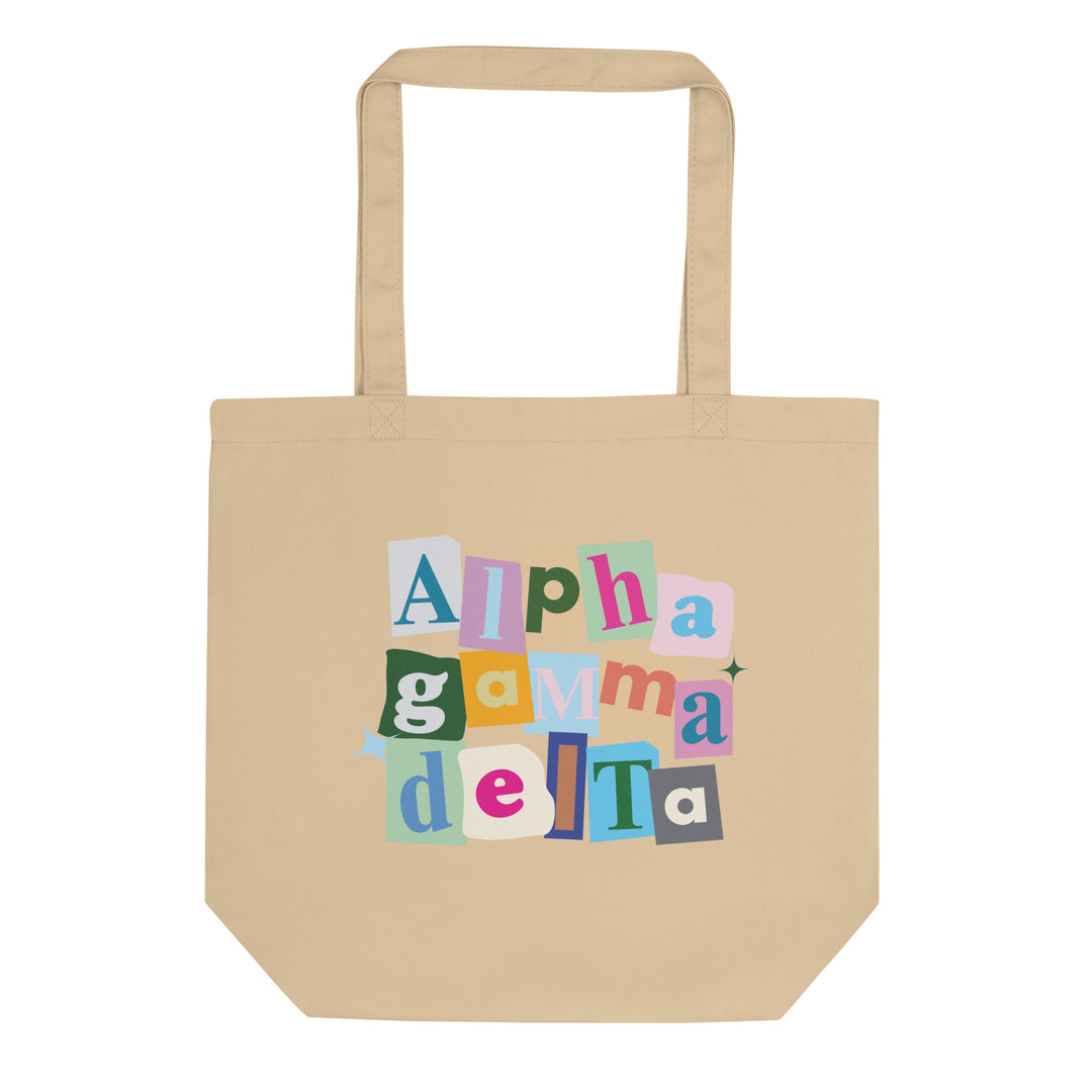Alpha Gamma Delta Pink Pages Tote Bag