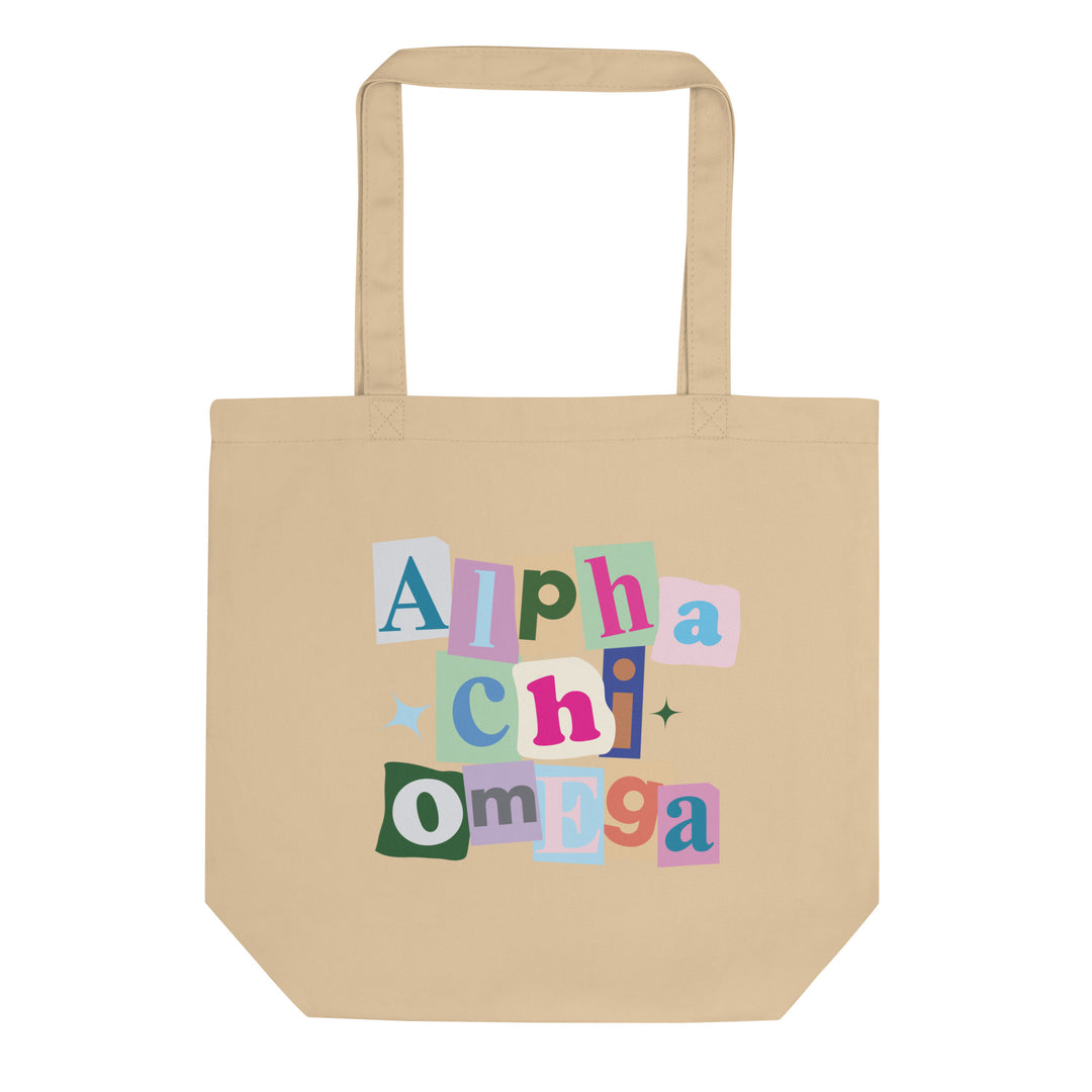 Alpha Chi Omega Pink Pages Tote Bag