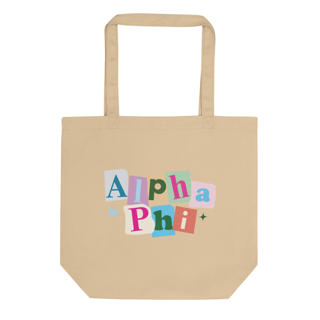 Alpha Phi Pink Pages Tote Bag