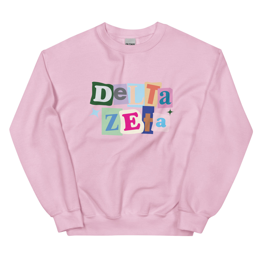 Delta Zeta Pink Pages Crewneck