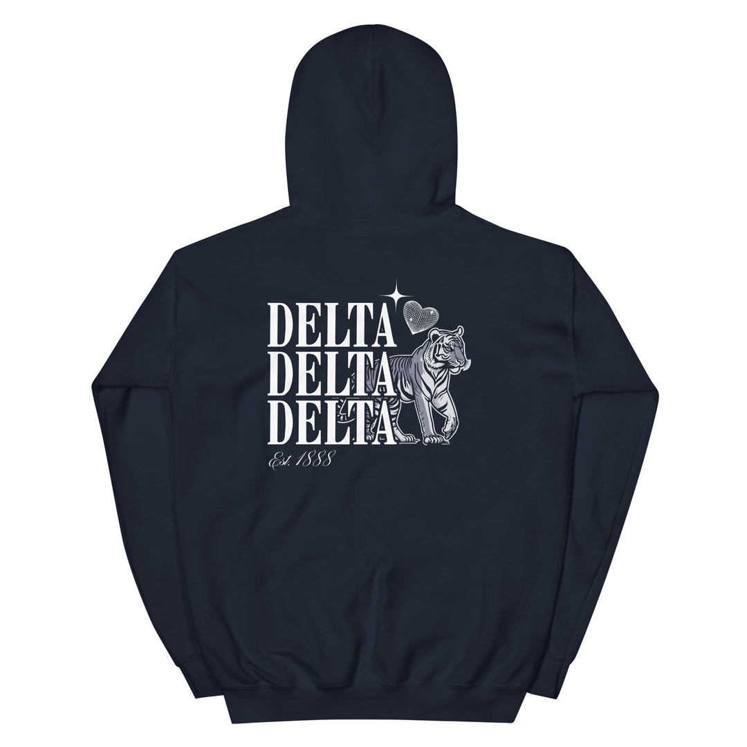 Delta Delta Delta Tiger Disco Hoodie