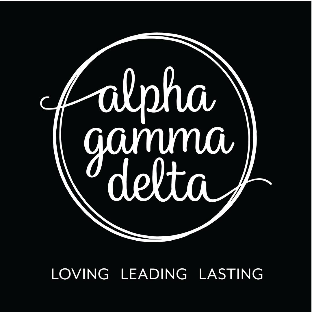 Alpha Gamma Delta Circle Script Design - Campus Ink