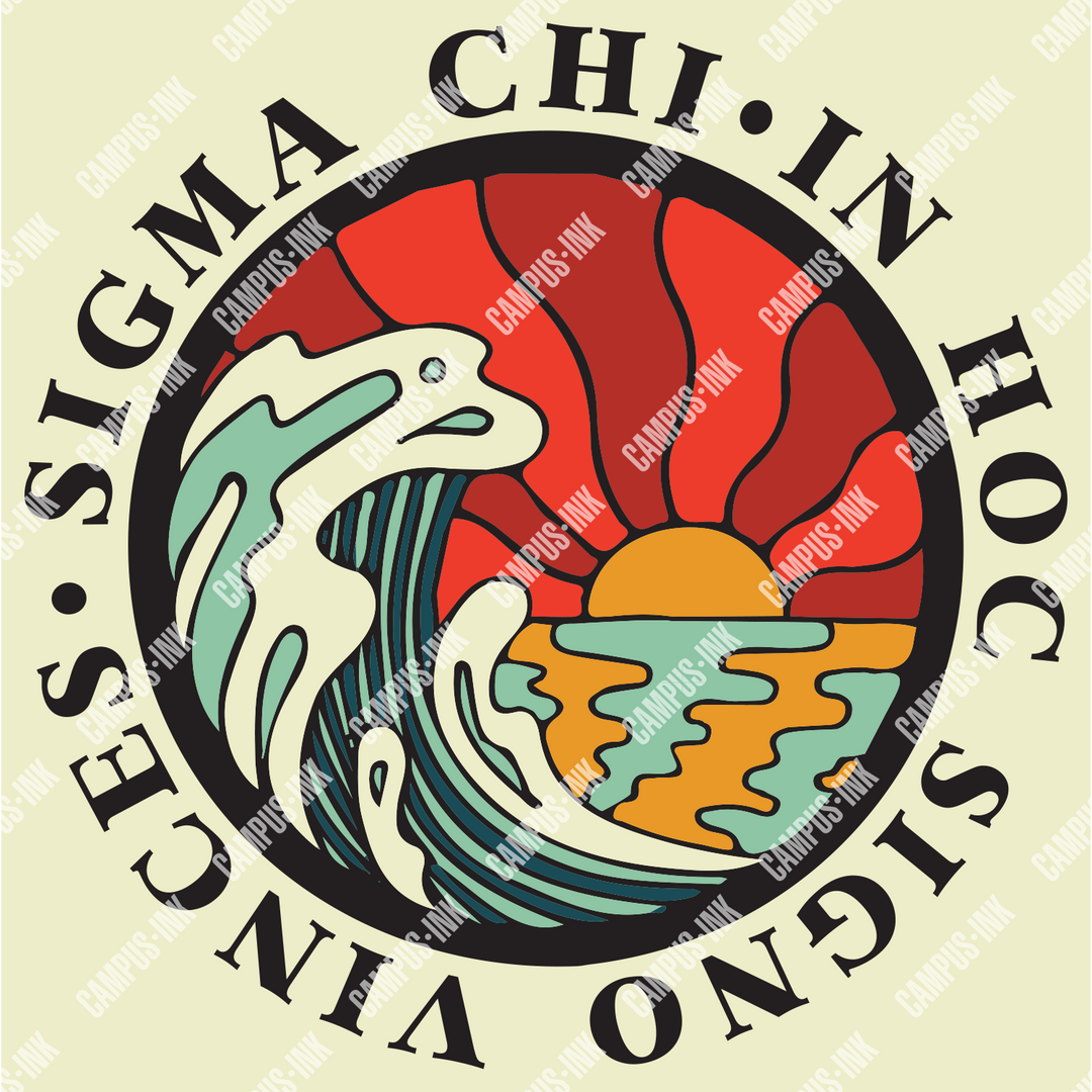 Sigma Chi Chill Wave Design - Campus Ink