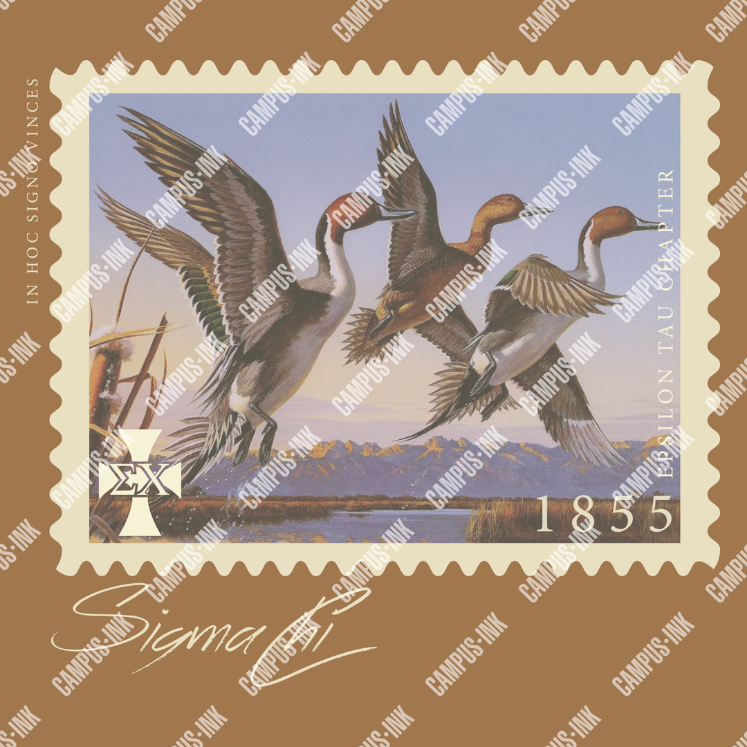 Sigma Chi Duck Stamp Design - Campus Ink
