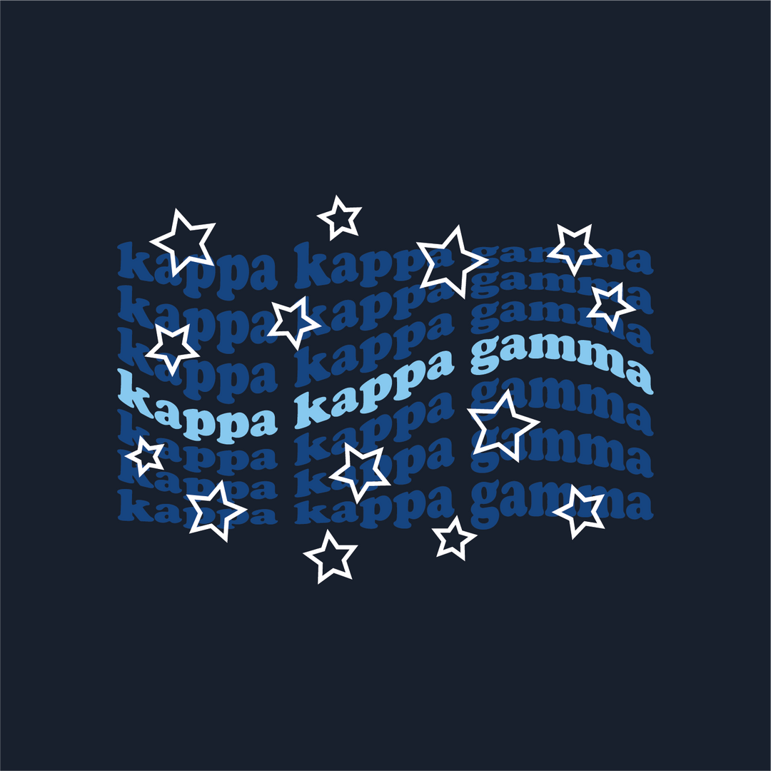 Kappa Kappa Gamma Stars and Stripes Design - Campus Ink